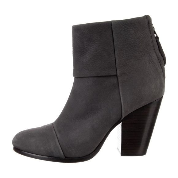 Rag & Bone Suede Ankle Boots - Grey - Size 8 - Picture 1 of 5